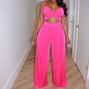 Cameo Pink Stretch Casual Pant Set Size US L